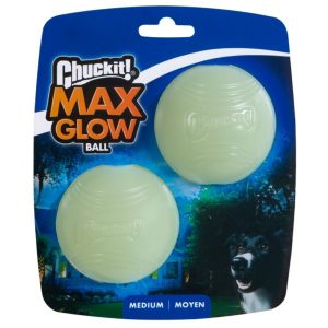 Chuckit Max Glow Ball Medium 2pk 6.5cm