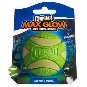 Chuckit Max Glow Ultra Squeaker Medium 6.3cm