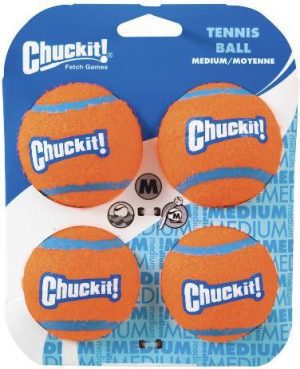 Chuckit Tennis Ball 4pk 6.5cm