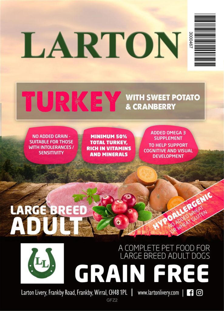 Larton Larton Livery | Larton Grain Free Adult Large Breed Turkey, Sweet ...