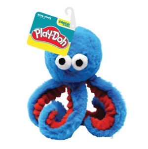 Hasbro Dog Toy Play-Doh Squeak & Crinkle Octopus 6.5"