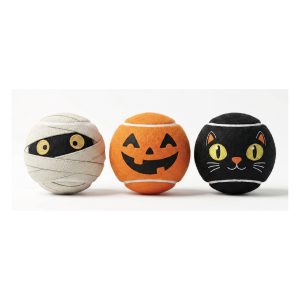 Happy Pet Halloween Tennis Ball Dog Toy set 3pk